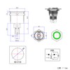 Ulincos Momentary Push Button Switch Waterproof Switch IP67 U22A1 Blue