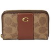 Coach Small Zip Around Card CASE, B4/Tan Caramel