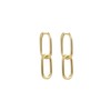 VENOCO Dainty Paperclip Huggie Hoop Earrings 14K Gold Plated Chunky