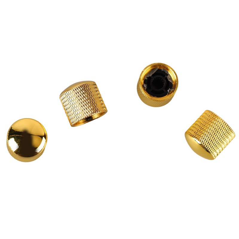 4Pcs Guitar Knob Metal Volume Tone Dome Control Knob Musical