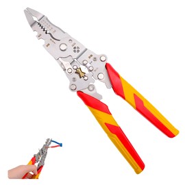 Wire Stripper - 9 in 1 Wire Stripping Tool Electrician Pliers Set | Electrical Installation Pliers | Robust All-in-One Pliers