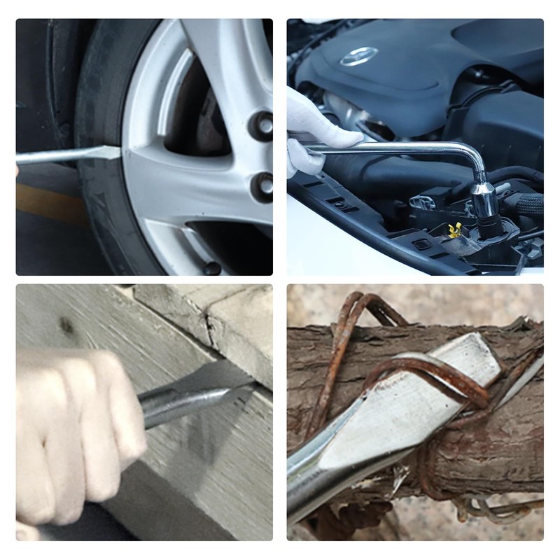 CLKE L-Type Spare Wheel Key, Steel Wheel Removal Wrench with