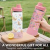 Rainbow 18oz Water Bottle, with 2 Lids Handle, Insulated Travel