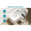 WAYES 400lb Sliding Tub Transfer Bench Shower Chair Shower Bench