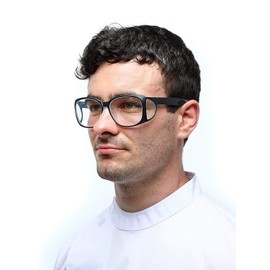 X-ray Radiation Leaded Protection Glasses - Medical Safety Protective Eyewear Goggles with Wrap-around Plastic Frame, 0.75mm Pb Protective Side Shields