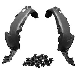 Parts N Go Fender Liner Set with Clips For 2007-2010 Hyundai Elantra Front Driver & Passenger Side Left Right HY1250112 HY1251112 868112H010 868122H010