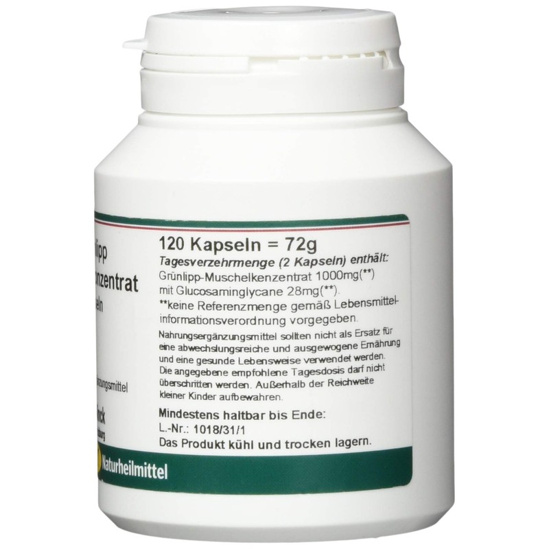 Karl Minck Grünlipp Capsules 500 mg, 120 Capsules