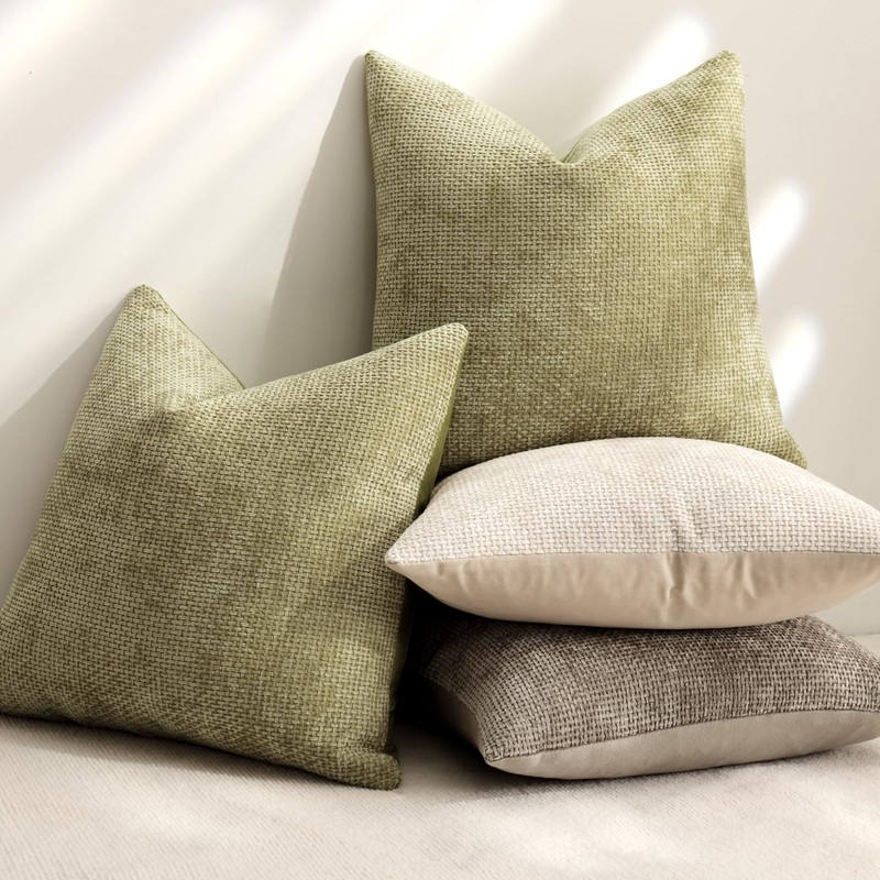 ZWJD Cushion Covers 50x50cm 2 Pack – Soft Chenille Decorative