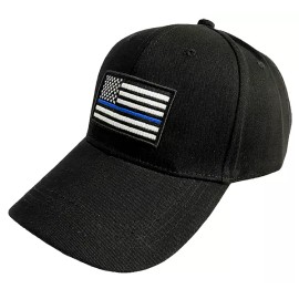 Unbranded Thin Blue Line America Flag Low Profile Tactical Baseball Cap