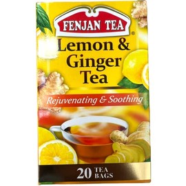Fenjan Tea Lemon & Ginger Rejuvenating & Soothing 20 Tea Bags (Pack of 6)