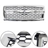 munirater Chrome Front Bumper Honeycomb Grille Replacement for 2014-2015 Silverado