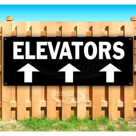 Elevators Banner 13 oz | Non-Fabric | Heavy-Duty Vinyl Single-Sided With Metal Grommets