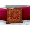 IBILIU Persian Carpet Throw Pillow Covers 18X18,Tribal Red Cotton Linen