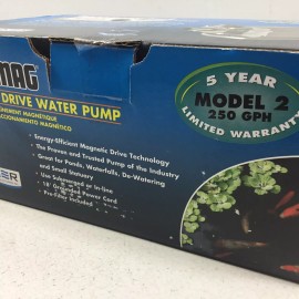 Danner Pondmaster 250 GPH Pond-Mag Model 2 Magnetic Drive Utility Pond Pump Danner
