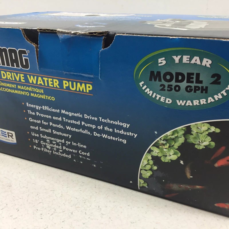 Danner Pondmaster 250 GPH Pond-Mag Model 2 Magnetic Drive Utility