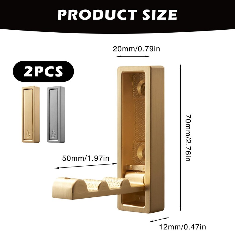 atnayo 2 Packs Door Hooks, Folding Wall Hook, Robe &