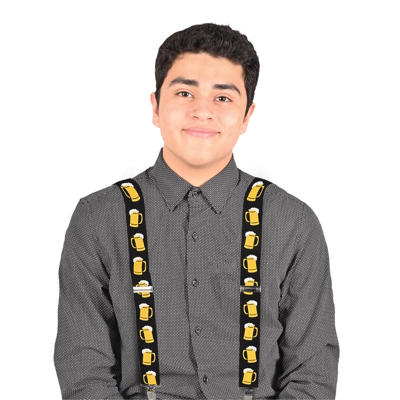 Beer Mug Suspenders (adjustable) Party Accessory (1 count) (1/Pkg)