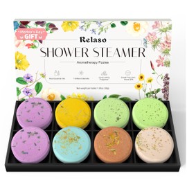 Shower Steamers Aromatherapy 8 Pack - Easter Basket Stuffers & Birthday Gifts for Women Men, Premium Shower Bombs with Natural Essential Oils, Home Spa Stress Relief, Relaxation Self Care