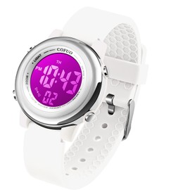 cofuo Kids Digital Sport Waterproof Watch for Girls Boys, Kid Sports Outdoor LED Electrical Watches with Luminous Alarm Stopwatch Child Wristwatch
