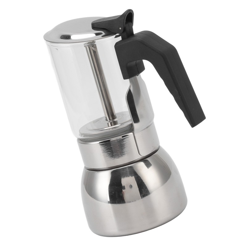 Glass Moka Pot Stainless Steel Heat Resistant Portable Classic Italian