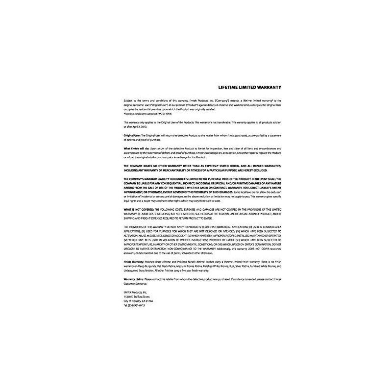 Emtek Hardware Deadbolt, Single Cylinder, Square, Solid Brass, Modern Style,