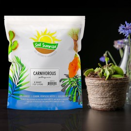 Carnivorous Plant Potting Soil Mix (8 Quarts), Ideal Additive for Venus Fly Traps, Sundews, and Pitcher Plants
