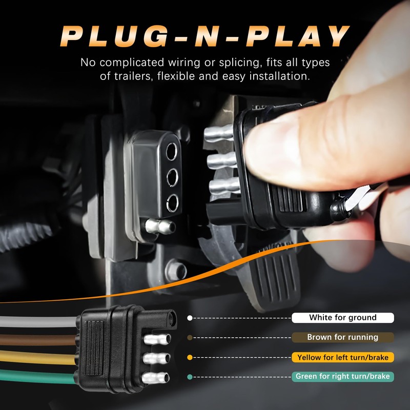 Amexmart Universal 4 Way Flat Y-Splitter Plug and Play Adapter