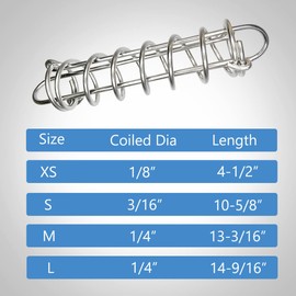 Boat Docking Mooring Spring, Marine Anchor Dock Line Stainless Steel Damper Snubber Springs (XS:4-1/2")