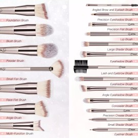 BESTOPE Makeup Brushes 20 Premium Synthetic Contour Concealers Foundation