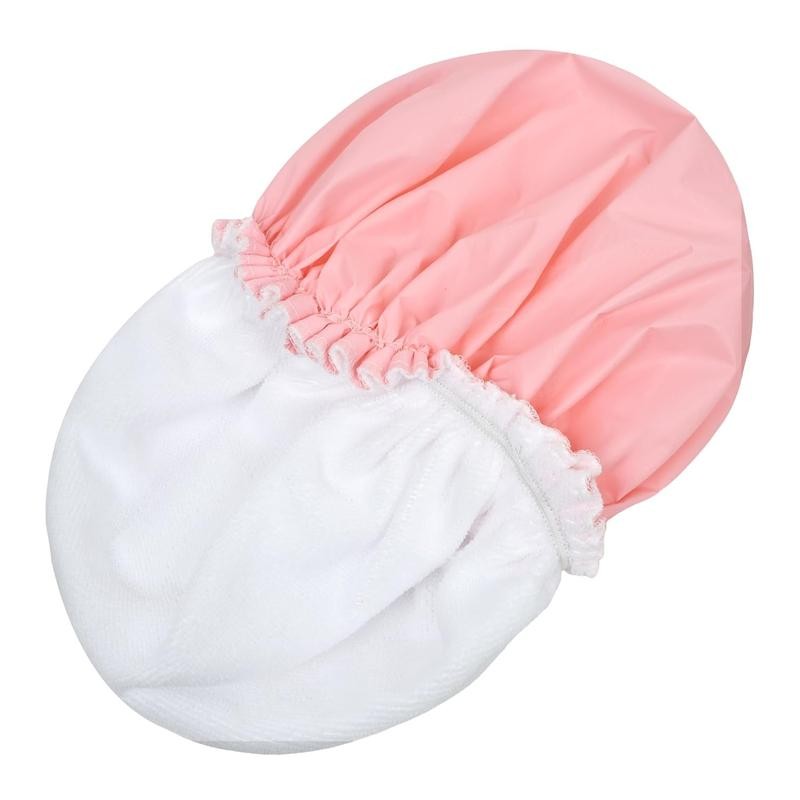 Shower Caps for Women, Terry Cloth Lined and Reusable Bath