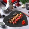 DBREAKS Slate Plates, Heart Serving Plates, 20 x 20 cm,