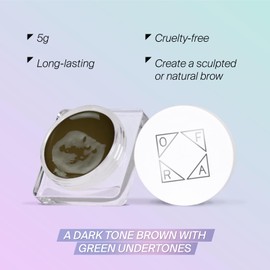 Ofra Eyebrow Gel - Khaki - Create Fuller Natural Brows That Stay in Place - Semi-Permanent Brow Gel, and Waterproof Eyebrow Filler - Makeup Products for Eyebrows - 5g