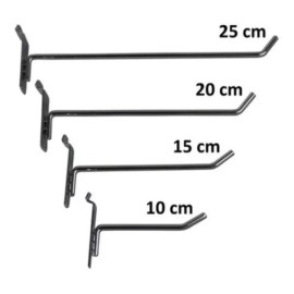 Exhibidores en Alambre Pulido Gancho Blister Panel Ranurado Exhibipanel 50 Pza Color Negro