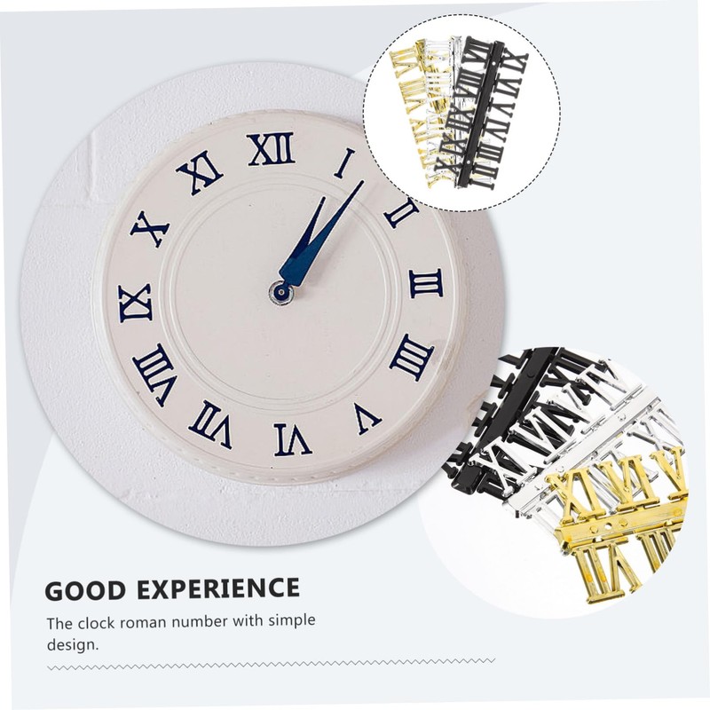 Operitacx 12 pcs Roman Clock Numerals Kit Durable Clock Numbers