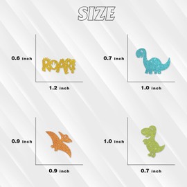 Helewilk Glitter Dinosaur Confetti, Dinosaur theme Birthday/Baby Shower/Gender Reveal Party Supplies, Kids Boys Roar Birthday Party Table Decoration Scatters, 120 Pcs