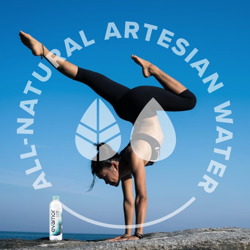 EVAMOR Artesian Bottled Water - Single Source, Naturally Alkaline and