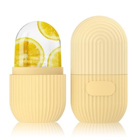 GeeRic Ice Roller, Ice Roller, Face Massage, Facial Ice Roller, Face Tightening, Anti-Ageing Wrinkles, Firming Dark Rings, Reduce Muscle Soreness, Yellow