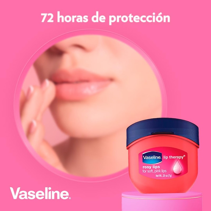 Vaseline - Lip Care Rosy Mini Tarro 7g, Rosa
