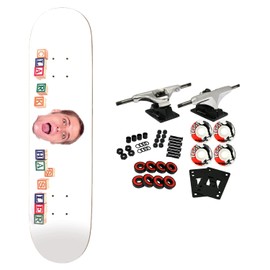 Enjoi Skateboard Complete Hassler Bag of Suck White 8.25" x 32.1"