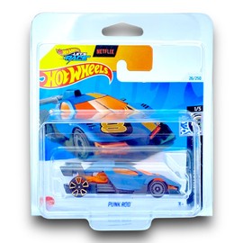 Hot Wheels Punk Rod (Grey, Orange & Black) 1/5 Rod Squad - 2024-26/250 (Short Card) - COMES IN A GENUINE KLAS CAR KEEPER PROTECTOR CASE - HTC98