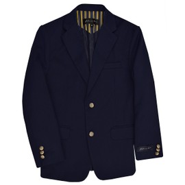 Johnnie Lene Dress Up Boys' Navy Blazer Jacket #JL30 (3T, Lt. Navy)
