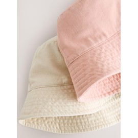 NEXT Fishing Hats 2 Pack, Ecru/Pink