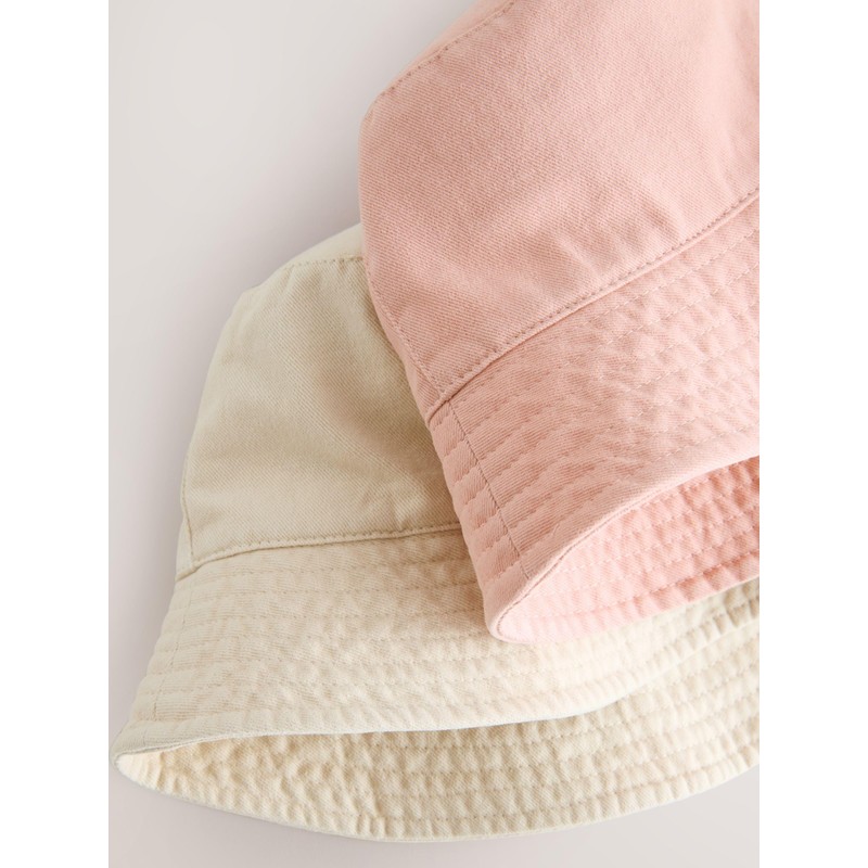 NEXT Fishing Hats 2 Pack, Ecru/Pink