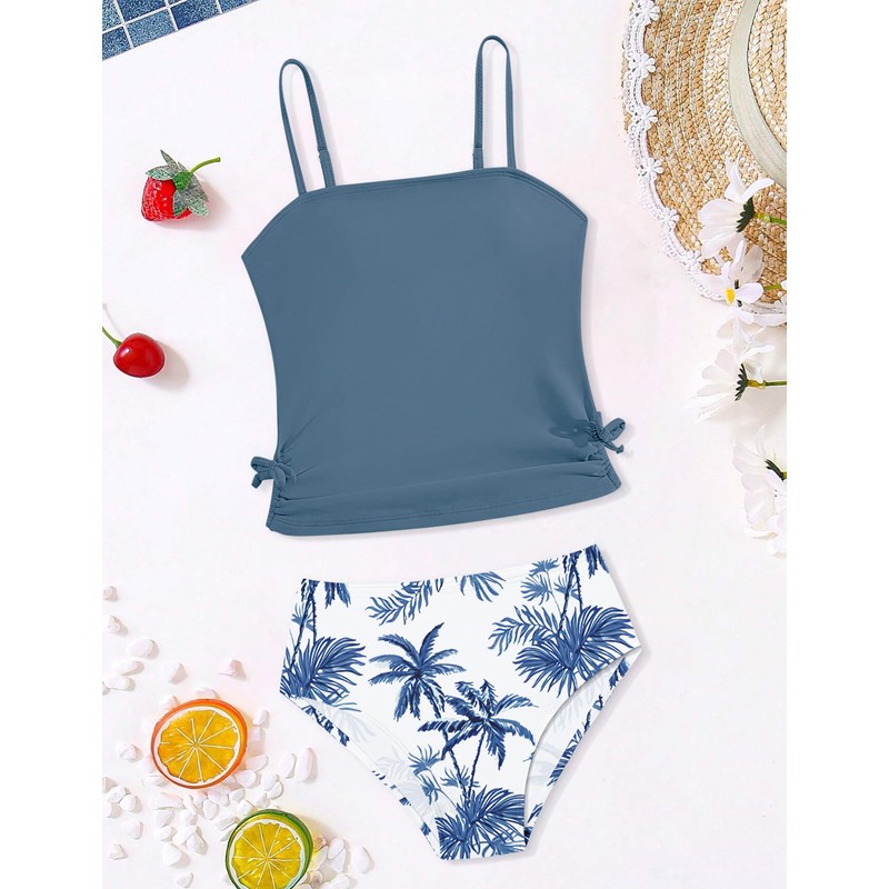 Queenstyle Traje De Baño para Niñas Adolescentes, Talla 12-14, Dos