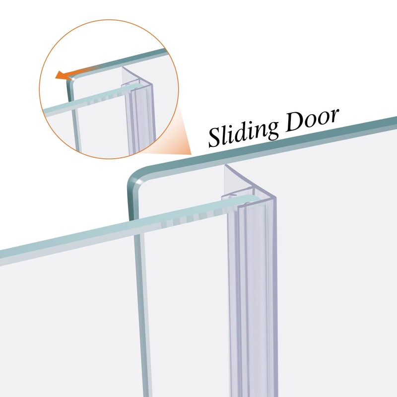 78" Sliding Shower Door Side Seal Strip Frameless Shower Door