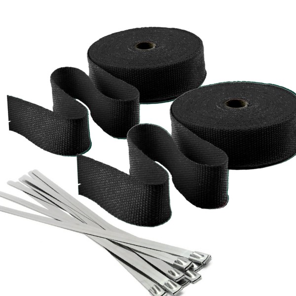 Stark Industries - Black 2" x 50ft Fiberglass Exhaust Wrap