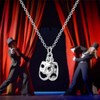 Gzrlyf Tragedy and Comedy Mask Necklace with Card Theatre Nerd