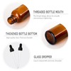 Set of 4, 3.4oz Glass Dropper Bottle Amber