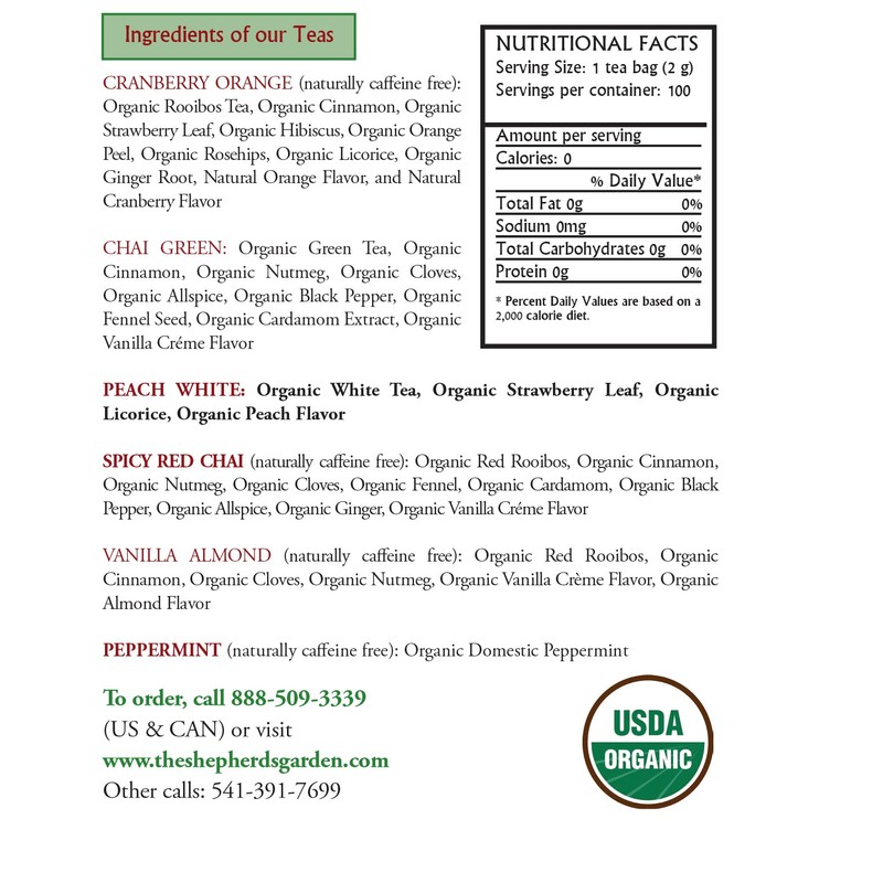 Shepherd's Bible Verse Tea - Bulk Bag - 100 Tea