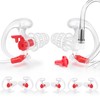 Zeadio Triple Flanged Earpiece, Comfortable Silicone Earmould Earbud Earplug -